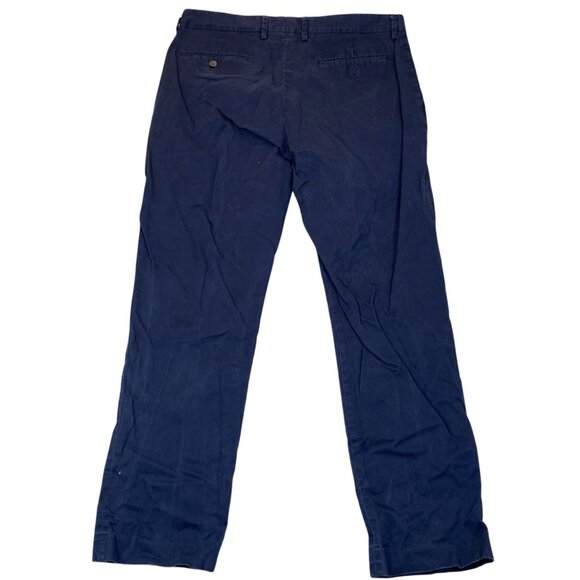 J.Crew Mens Pants Size 35x32 [34x30 measured] Flex Chino Flat Front Navy - Picture 2 of 12